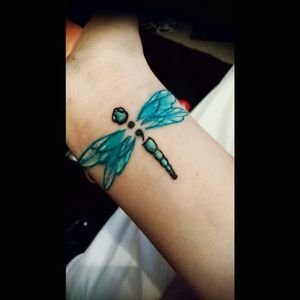 Semicolon Dragonfly on wrist =)