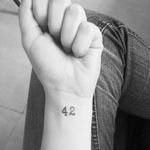 The answer to life, the universe and everything: 42. #Hitchhikersguidetothegalaxy #42 #nerdtattoo