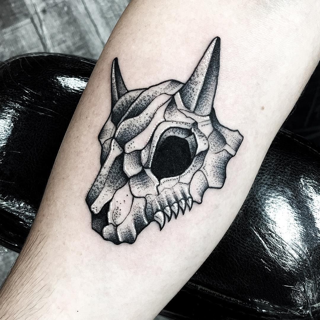 Blue Lass Tattoo  By our junior artist Louise Image description Cubone  skull with flowers Proudly supported by yayofamilia Yayo Familia    Instagram  bluelasstattoo  Facebook  bluelasstattoo  eMail 