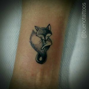 #fineline #blackworker #dotwork #tattooblack #blackandgrey #fox