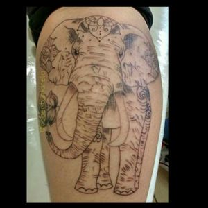Da primeira parte da tatuagem da Paula, agradeço a confiança e a liberdade🙏🐘🎨💉 #elefante #elephant #customtattoo #artwork #detalhes #indian  #art #arttattoo  #robertanogueira #mogidascruzes #saojosedoriopreto #sptattoo