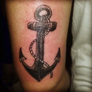 #anchor #nautical #sailorgirl #sailortattoos #blackandgrey