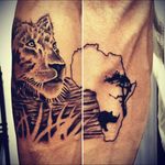 Leon - our Chief Consultant gets more work done on his 'Lion-Cub-Africa' sleeve! #sleevetattoo #africatattoo #liontattoo #blackandgreysleeve