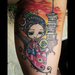 Gueixa Gheisha tattoo #Romuleque #poçascrazycity #lifestyle #tattoo #tatuagem #orientaltattoo #ink #inkmasters