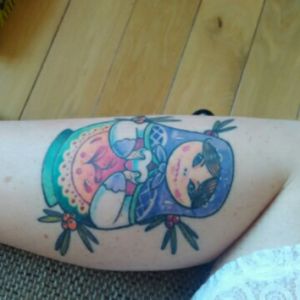 Matryoshka tattoo done at Baraka Tattoo, Saint Petersburg, Russia #matryoshka #matryoshkadoll #babushka #barakatattoo #saintpetersburg #Russia