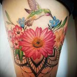 Hummingbird, flowers and mandala ♡ #hummingbird #dangles #watercolor #mandala #ornate