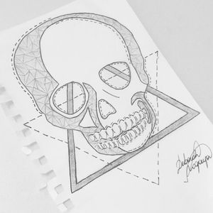 #megandreamtattoo #mydraw #skull #geometricskull #geometric