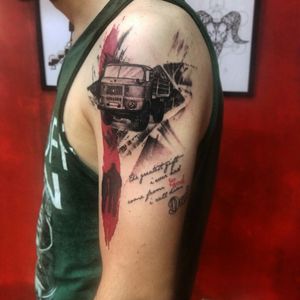 #trashpolka #tattoo #buenavista #father #son #truck #ifa #red #brush #redbrush #dedicated #tattoos #tattoo_art #tattooed #tattoo_artwork #tattoo_of_instagram #tattooaddict #ink #inkaddict #inked #13_team #13_tattoo_piercing