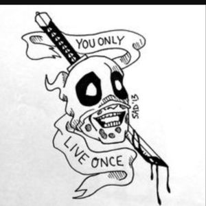 #Deadpool #tattoo #deadpooltattoo #youonlyliveonce