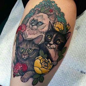 Would love something like this for my three kitties! Love the girly stuff, needs some pink and purple with that teal for me. #megandreamtattoo