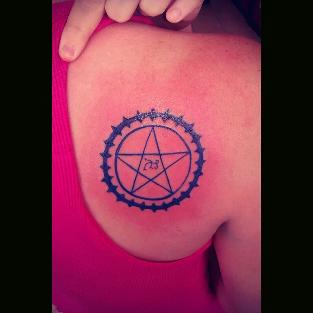Tattoo uploaded by April • This is from my favorite anime Black Butler. Me and my husband got matching pair there is a contract meaning behind this symbol. We got it as