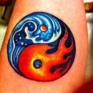Yin Yang Fire/water Resembles balance in all things in the universe. Nothing is completely one yin or yang.