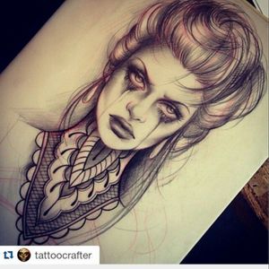 If I was chosen for the #megandreamtattoo  I'd love a Medusa using this as the woman in black and gray
