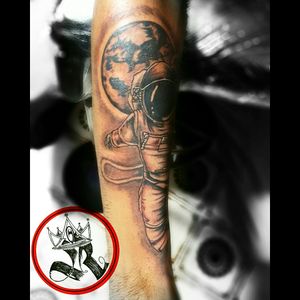 #rafa-Tattoo #astronaut #blackandgrey