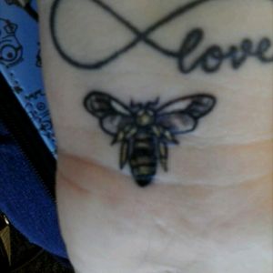 Eternal love I share with a best friend. The bee is a memorial to another best friend
