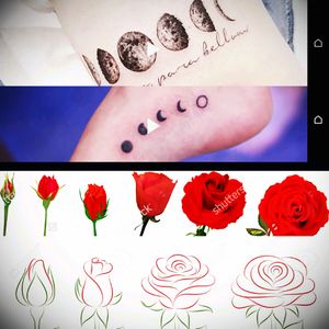 Phases of the moon and phases of a blooming rose across my fingers 😍 ..one day ! #megandreamtattoo