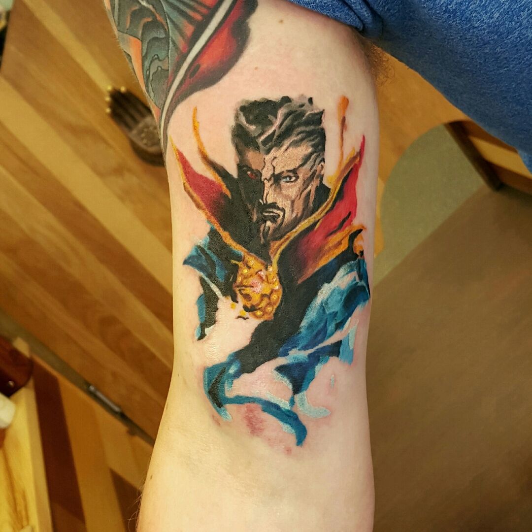 Vishnu Bunny Tattoo and Piercing  Eye of Agamotto from Doctor Strange  Part of a Marvel themed sleeve by Johnny Wheatstraw  Facebook