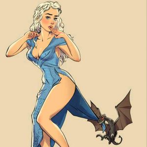Daenerys Targaryen. Really want a tatto of her! Total artistic control! #megandreamtattoo  #meganmassacreisabadass
