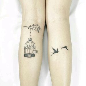 By #tattoosdelicadas #linework #birdcage #birds