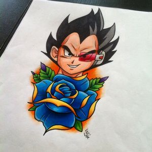 #megandreamtattoo without the scouter and as a super saiyan with blonde hair