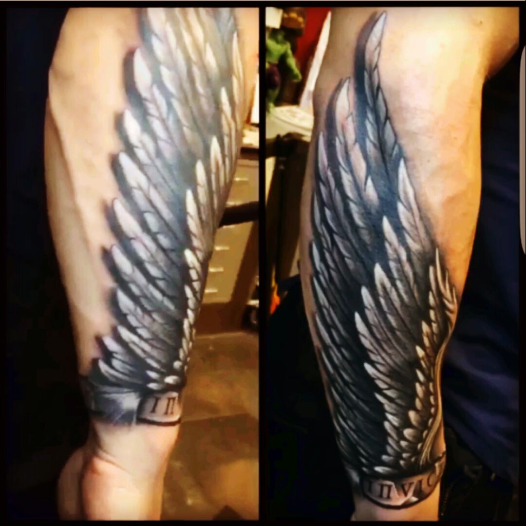 Wing tattoo i have done on tiktok live today Lemme know what you all    TikTok