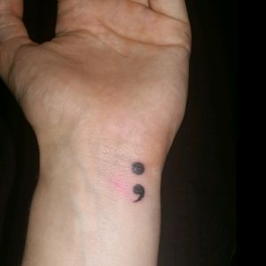Semi colon for #Antisuicideawareness and #SemicolonProject 9.9.16