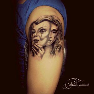 #chicano #tattoo #shoulder #paultattooist #mask