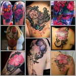 #megandreamtattoo #lovelace #brightcolors #flowershummingbirdbutterfly #lovemusictoo #megansimagination I picked out different elements I would like in a tattoo. Really love the black lace! It would be a dream for Megan to blend some of these together and have her art forever on my flesh.