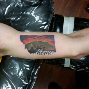 First and only tattoo. Definitely craving more though😏 #406 #hometownreppin #mt