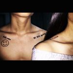 Roman numerals couple tattoo. #smilemore #romannumerals #coupletattoo #collarbonetattoo