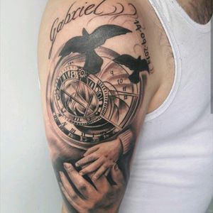 #hand #clocktattoo #blacandgrey #tattoo #tattoo_artist #diegoalejandroovalle