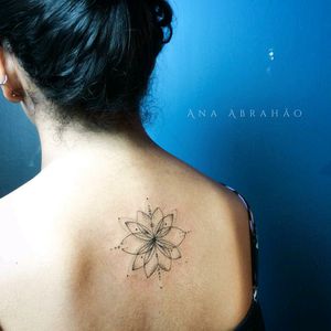 By #anaabrahao #flower #geometric #dotwork #delicate
