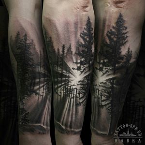 #blackandgrey #tree #nature #forest #tattoo
