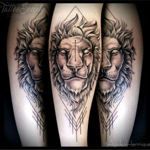 #lion_tattoo #lion #line #dotwork #blacandgrey #tattoo #braziliantattoo #apukahenrique