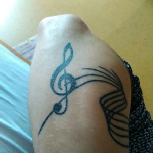 part one of my first tattoo#treble #music