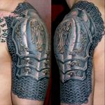 I want to get something similar on my right shoulder and incorporate a Celtic knot and a family crest. I've actually been doing some research on the correct armor from 1300-1500 Scotland. #megaandreamtattoo