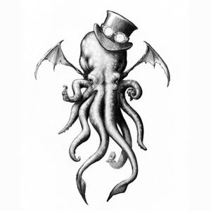 #megandreamtattoo  this has been a design I have been wanting to get for quite some time. Big fan of Cthulhu art