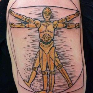 Vitruvian c-3po lines look wonkie in pic only plus i have put on alot of muscle nowSam WolfSignature Tattoo