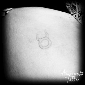 #tattooaddict #whitetattoo #zodiac #Taurus