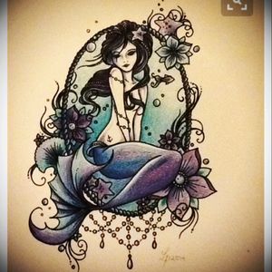 Saw this on Pinterest a couple years ago and instantly fell in love. I just need someone with talent to make it over a bit and make it special for me. This is my dream!  #megandreamtattoo #dreamtattoo #meganmassacre #competition #meganmassacrecompetition #contest  #upperarm #halfsleeve  #mermaid