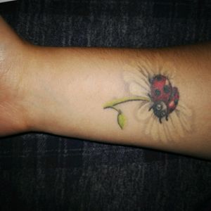 My first tattoo, the ladybug is kinda a symbol within the females og my family #family #symbol #ladybug #female