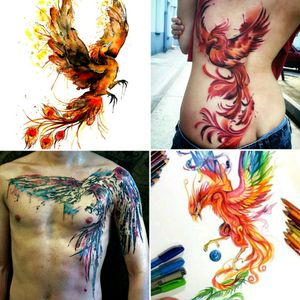 As you can see there is a big theme to my #megandreamtattoo I would love to have a watercolour phoenix on my upper thigh Phoenix rise from the ashes and are reborn, it's something I need to remind me when things go wrong