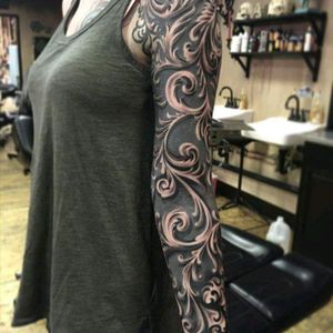 #sleeve #fullsleeve #fullsleevegirl #abstract #art #inked #tattoo #tattooed #blackwork #blackandgrey
