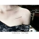 Minimal Branch instagram.com/karincatattoo #branchtattoo #collarbone #collarbonetattoo #womantattoo #tattooedgirls