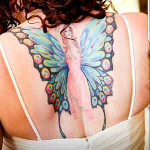 #CrisBrusby #RiverCityTattoo #butterfly #fairy #backtat #woman #tattooedlady