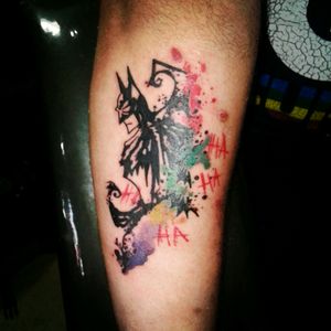#tattoosbyleo #batman #watercolor #comic #tatuadorargentino  #Joker #gothamcity #tattoo_artist #tattooed