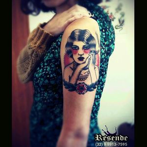 Old School da Karen. #tattoo_art_worldwide #tattoo #tatuagem #old_school #oldscholltattooflash #oldschool #tattooart #vintage