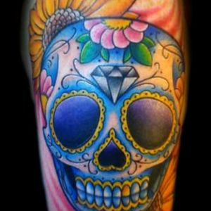 I would love to have a custom Sugar Skull tattoo done by Megan Massacre. The beauty in this art and her work in general blows me away  #meagandreamtattoo