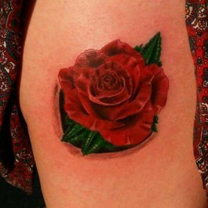 A rose i did on thigh