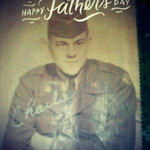 I would love too have Megan tattoo this picture of my late father in his army days next to the dog tags I have